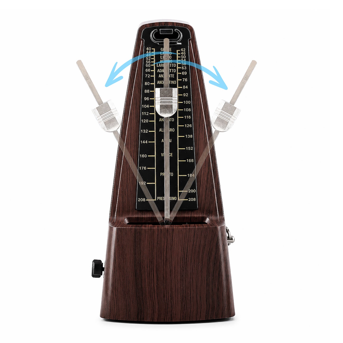 punada Mechanical Metronome for Piano Guitar, Wood Grained Loud Sound and Multiple Beat Modes, Accurate Beat for Beginners 1 Pack