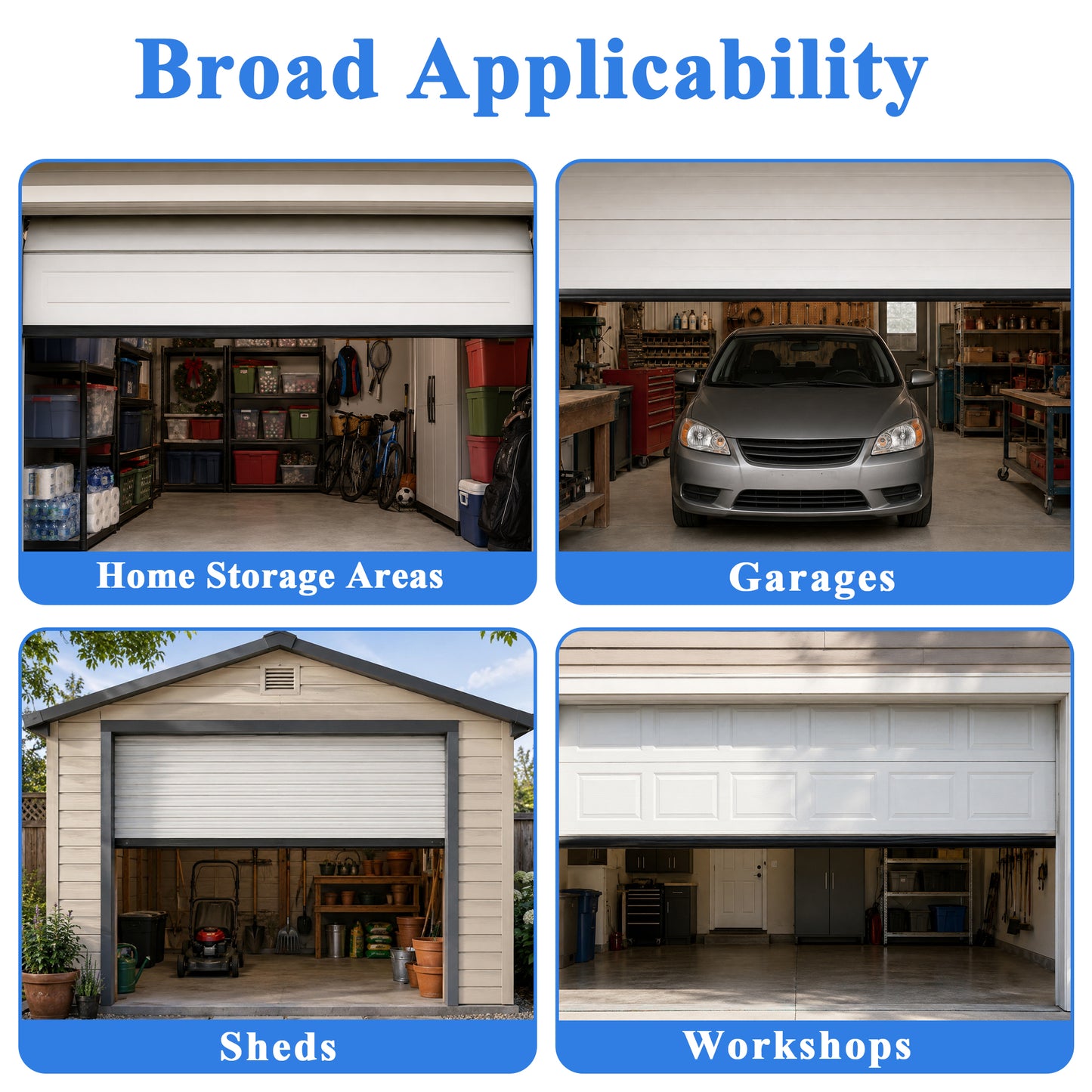 punada Garage Door Seal 10ft Bottom Rubber, PVC Weather Stripping Replacement with 5/16" T-End U+O Ring, Weatherproof Garage Door Seal, Blocks Drafts, Dust & Noise, Easy Install