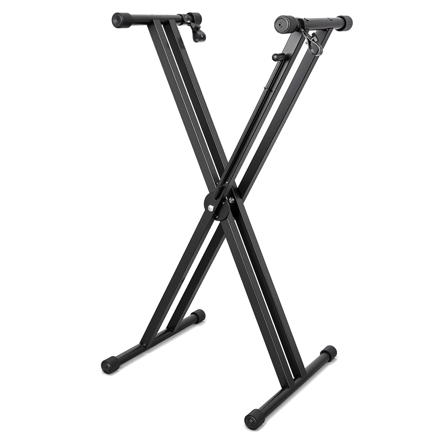 punada Keyboard Stand, Heavy Duty Double-X Piano Stand, Adjustable 6-Level Height, Foldable Steel Keyboard Stand with Safety Straps, Fits 54–88 Key Digital Keyboards & Electric Pianos