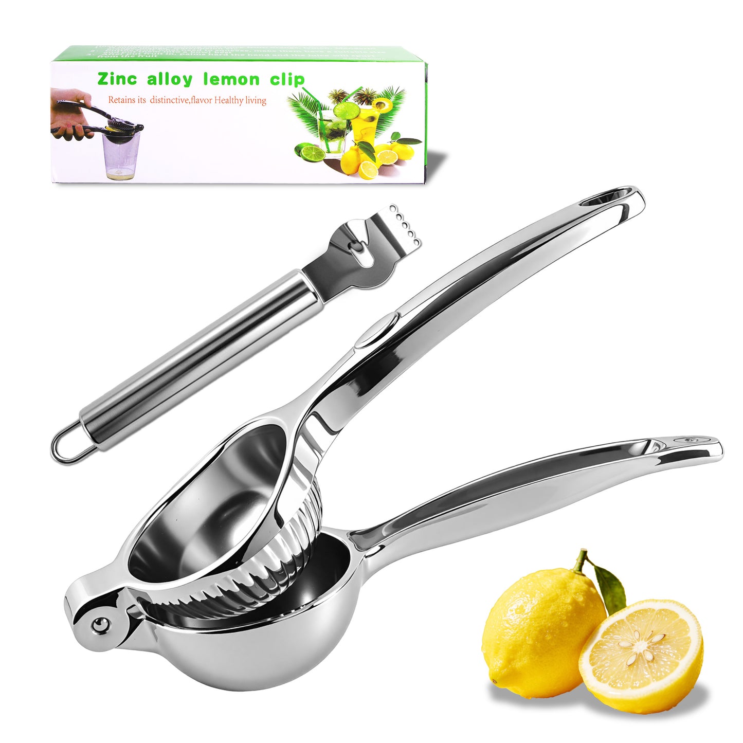 punada Lemon Squeezer, Heavy Duty Metal Hand Lime Squeezer for Maximum Juice Extraction, Large Handheld Lemon Juicer, Manual Citrus Press Juicer for Kitchen Bar
