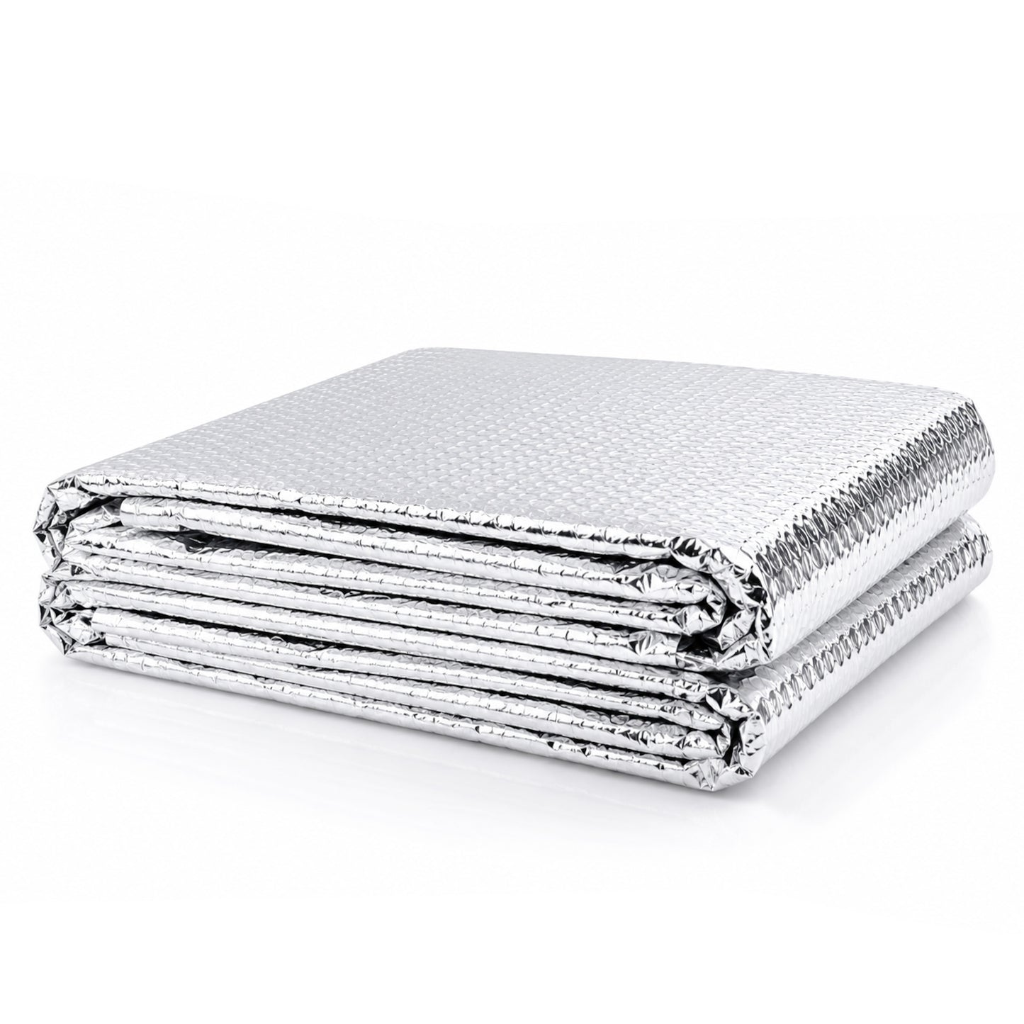 punada Reflective Insulation Roll, 48" x 10 Ft Double-Sided Aluminum Foil Bubble Insulation, Radiant Heat Reflective Insulation Sheet for Window, RV, Roof & Garage Door