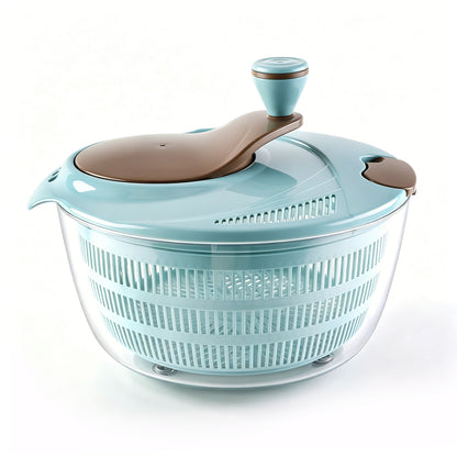 punada Salad Spinner with Double Drainage Holes, 4.2 Quart Salad Dryer with Non-Slip Base & Crank for Washing, Spinning, Vegetable Fruit Washer