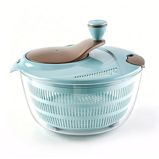 punada Salad Spinner with Double Drainage Holes, 4.2 Quart Salad Dryer with Non-Slip Base & Crank for Washing, Spinning, Vegetable Fruit Washer