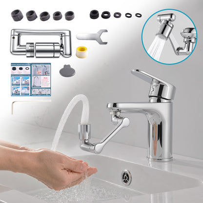 punada Faucet Extender, 1440° Swivel Faucet Aerator with 2 Flow Modes, Rotatable Multifunctional Sink and Kitchen Spray Attachment, Universal U-Shaped Faucet Extender for Bathroom and Kitchen Use
