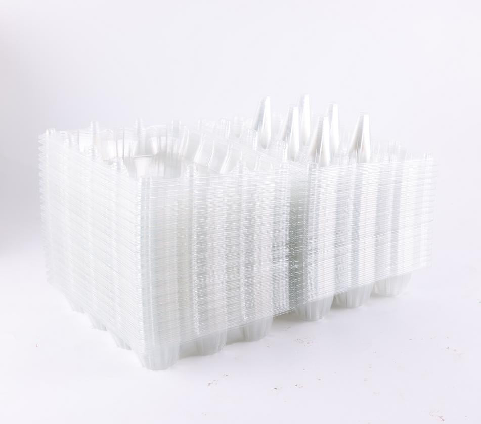 punada 50 Packs Plastic 3×4 Grid Egg Cartons 12 Count, Bulk Clear Reusable Stackable Egg Containers Holder for Family Farm Market Fresh Egg Storage