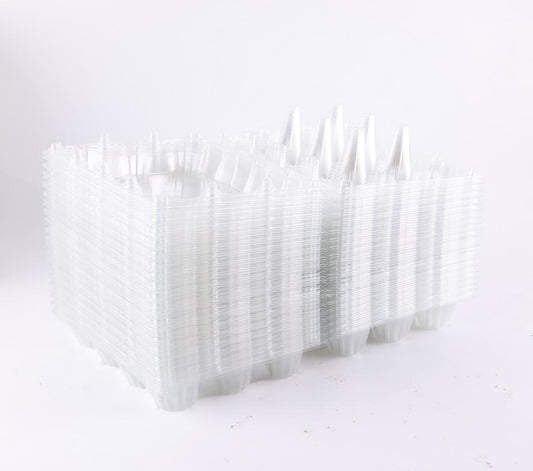 punada 50 Packs Plastic 3×4 Grid Egg Cartons 12 Count, Bulk Clear Reusable Stackable Egg Containers Holder for Family Farm Market Fresh Egg Storage