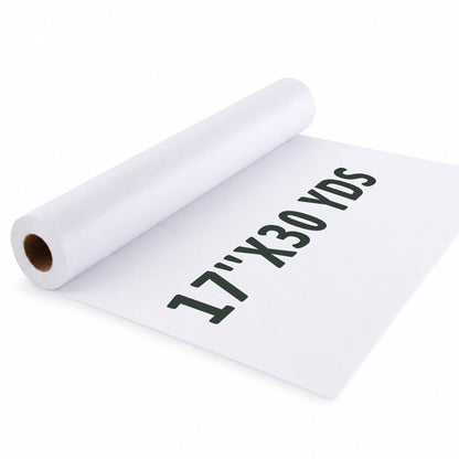 punada Fusible Interfacing for Sewing, 17in x 30yd Medium Weight Iron-on Non-Woven Single-Sided Interfacing for DIY Craft Supplies, Quilting, Shirt Plackets and Dresses, White