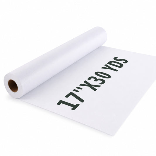 punada Fusible Interfacing for Sewing, 17in x 30yd Medium Weight Iron-on Non-Woven Single-Sided Interfacing for DIY Craft Supplies, Quilting, Shirt Plackets and Dresses, White