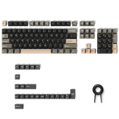 punada Double Shot PBT Keycaps Set, 128 Keys Retro Colorway Keyboard Keycaps, Compatible with 60 65 75 80 Percent and Full Size Gaming Mechanical Keyboard