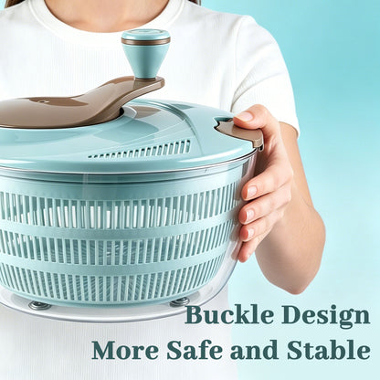 punada Salad Spinner with Double Drainage Holes, 4.2 Quart Salad Dryer with Non-Slip Base & Crank for Washing, Spinning, Vegetable Fruit Washer