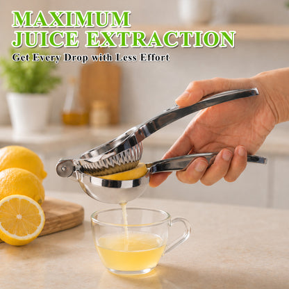 punada Lemon Squeezer, Heavy Duty Metal Hand Lime Squeezer for Maximum Juice Extraction, Large Handheld Lemon Juicer, Manual Citrus Press Juicer for Kitchen Bar