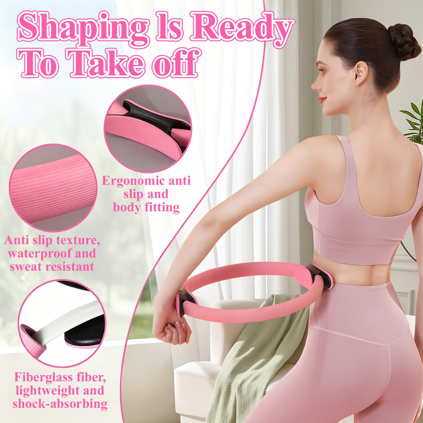 punada Pilates Kit, Pilates Essentials Kit for Women with 14" Pilates Ring and Ball, Pilates Equipment Set with Resistance Bands, Core Sliders, and Accessories for Starter Home Workout