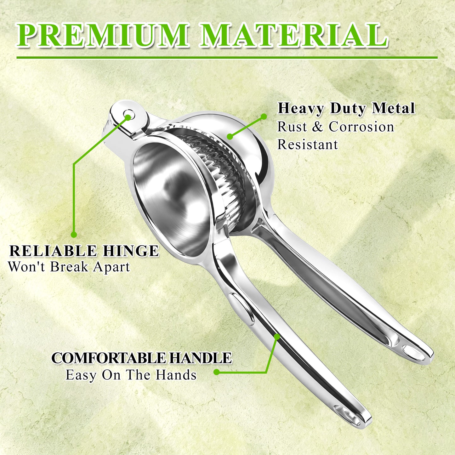 punada Lemon Squeezer, Heavy Duty Metal Hand Lime Squeezer for Maximum Juice Extraction, Large Handheld Lemon Juicer, Manual Citrus Press Juicer for Kitchen Bar