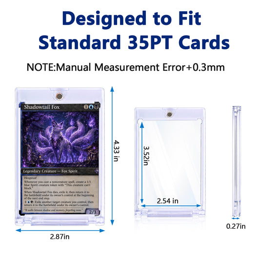 punada 22 Pack Magnetic Card Holder, 35pt Trading Card Case with UV Protection & Waterproof Hard Plastic Display Protector for Sports, Baseball, Football and Game Cards