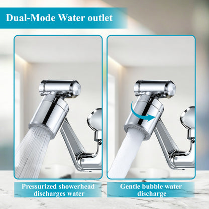 punada Faucet Extender, 1440° Swivel Faucet Aerator with 2 Flow Modes, Rotatable Multifunctional Sink and Kitchen Spray Attachment, Universal U-Shaped Faucet Extender for Bathroom and Kitchen Use