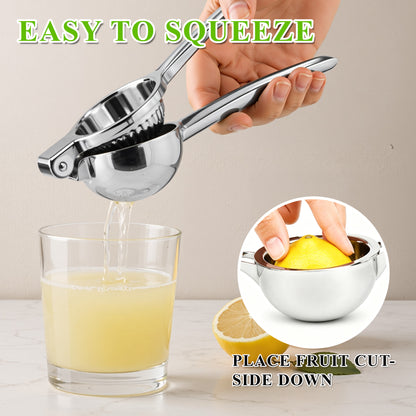 punada Lemon Squeezer, Heavy Duty Metal Hand Lime Squeezer for Maximum Juice Extraction, Large Handheld Lemon Juicer, Manual Citrus Press Juicer for Kitchen Bar