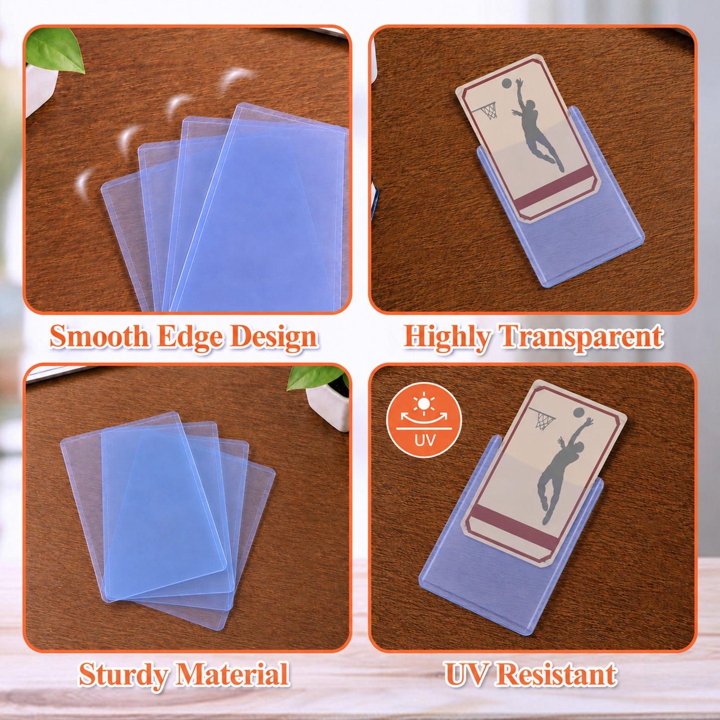 punada 200 Pack Card Sleeves and Top Loaders, 3" x 4" Hard Plastic Trading Card Holders, Baseball Card Protectors for Sports Cards, 100 Hard + 100 Soft Sleeves