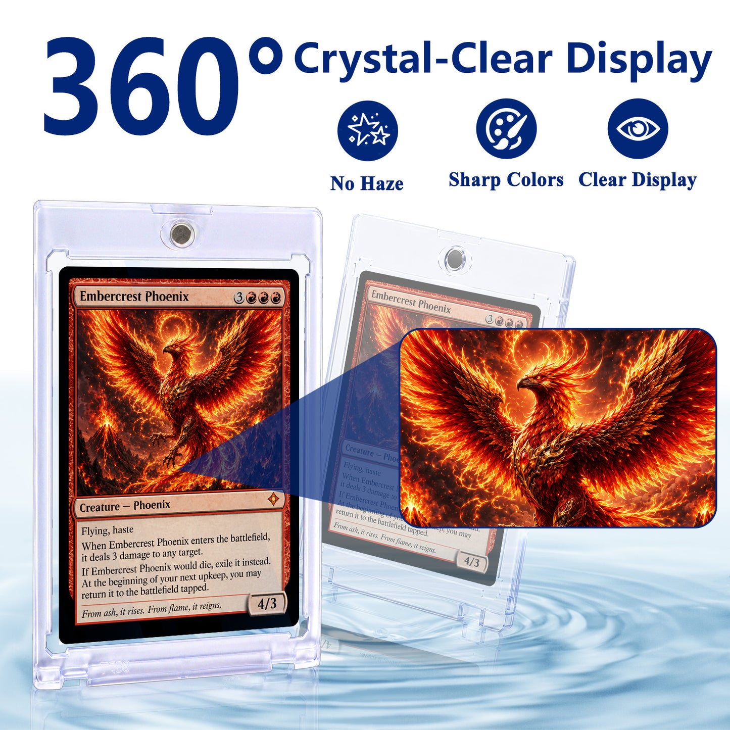 punada 22 Pack Magnetic Card Holder, 35pt Trading Card Case with UV Protection & Waterproof Hard Plastic Display Protector for Sports, Baseball, Football and Game Cards