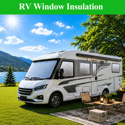 punada Reflective Insulation Roll, 48" x 10 Ft Double-Sided Aluminum Foil Bubble Insulation, Radiant Heat Reflective Insulation Sheet for Window, RV, Roof & Garage Door