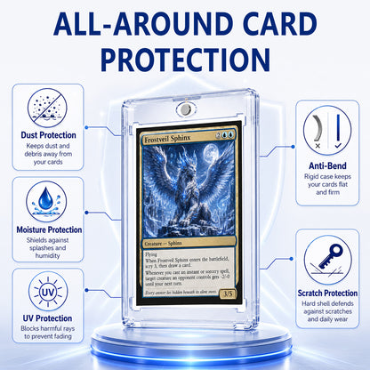 punada 22 Pack Magnetic Card Holder, 35pt Trading Card Case with UV Protection & Waterproof Hard Plastic Display Protector for Sports, Baseball, Football and Game Cards