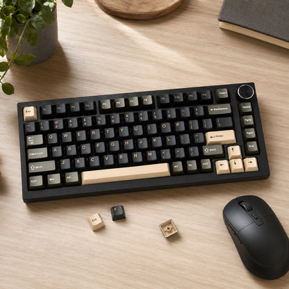 punada Double Shot PBT Keycaps Set, 128 Keys Retro Colorway Keyboard Keycaps, Compatible with 60 65 75 80 Percent and Full Size Gaming Mechanical Keyboard