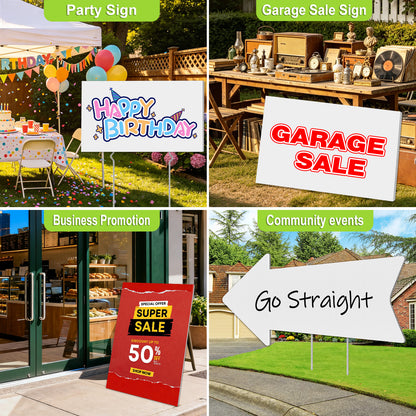 punada Corrugated Plastic Board, 5 Packs 24 x 36 Inch Corrugated Plastic Sheet, Waterproof Poster Board Custom Blank Yard Signs for Outdoor Estate Garage Sale, Birthday Party, Parking, Guidepost