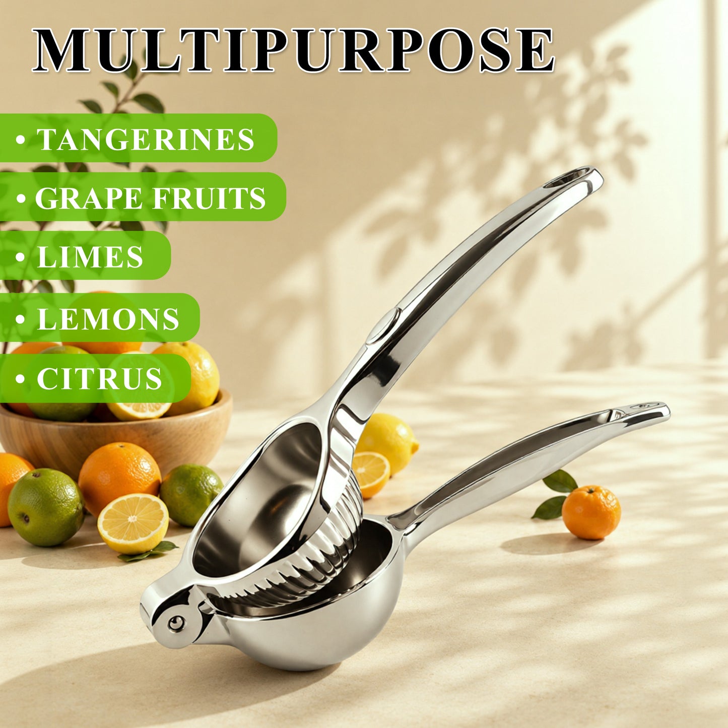 punada Lemon Squeezer, Heavy Duty Metal Hand Lime Squeezer for Maximum Juice Extraction, Large Handheld Lemon Juicer, Manual Citrus Press Juicer for Kitchen Bar