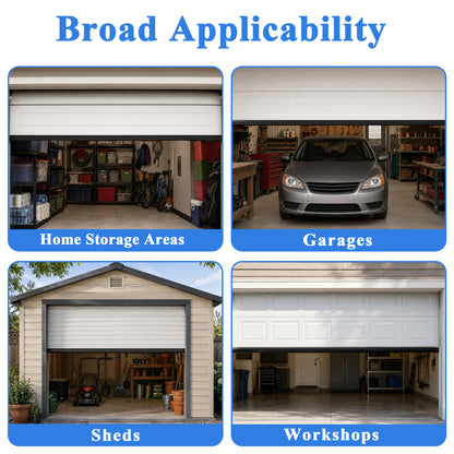 punada Garage Door Seal 10ft Bottom Rubber, PVC Weather Stripping Replacement with 5/16" T-End U+O Ring, Weatherproof Garage Door Seal, Blocks Drafts, Dust & Noise, Easy Install