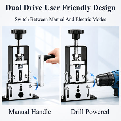 punada Manual Wire Stripping Machine, Gauge Wire 0.06-1 inch, Copper Wire Peeler Tool, Drill Powered and Hand Crank Dual-Drive Stripper for Scrap Recycling and DIY Use