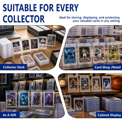 punada 22 Pack Magnetic Card Holder, 35pt Trading Card Case with UV Protection & Waterproof Hard Plastic Display Protector for Sports, Baseball, Football and Game Cards